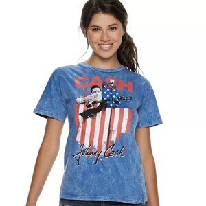 NWT - Licensed Character Johnny Cash Flag Tee